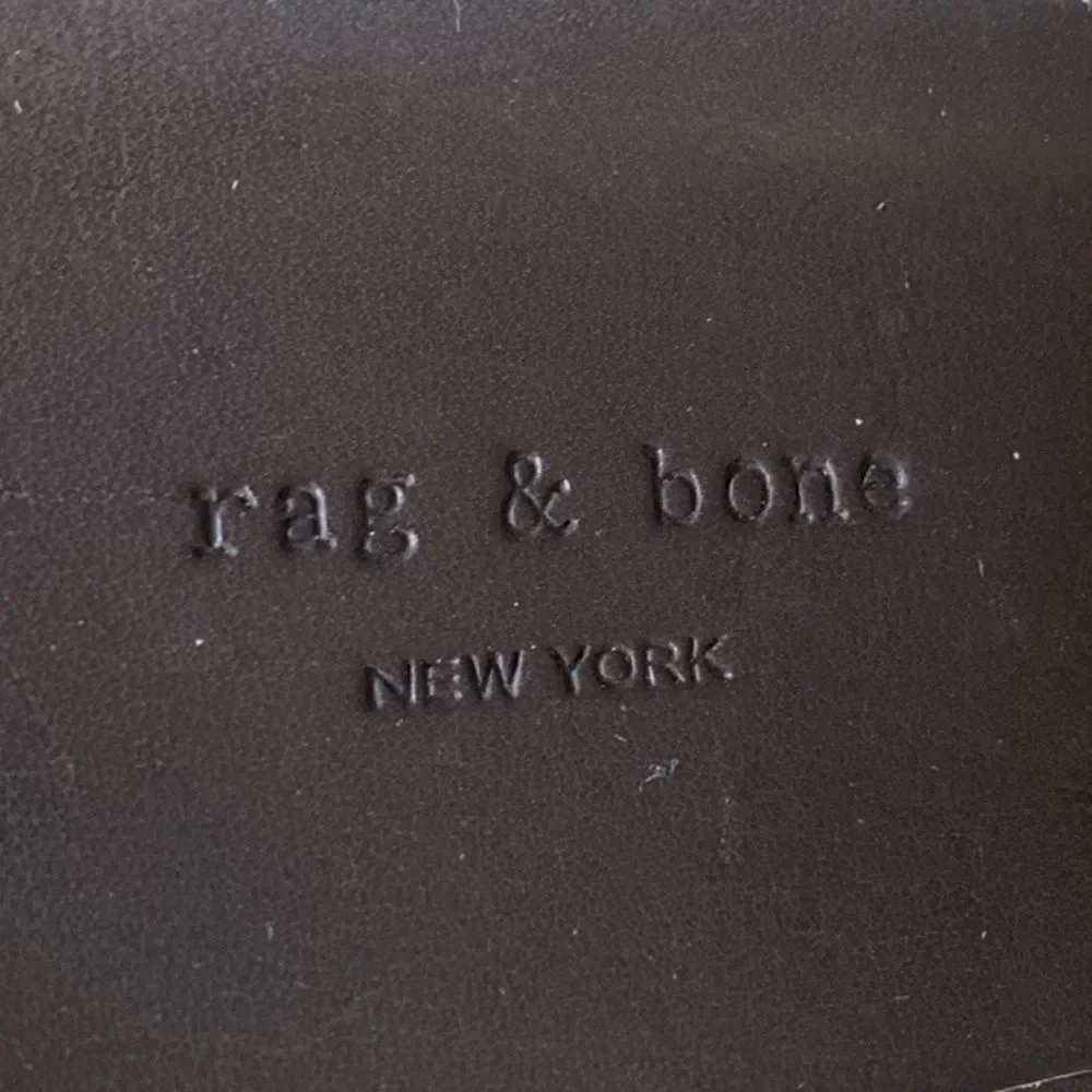 Rag & Bone Black & Tope Leather Platform 4” Wood Heels sz 6 Urban Edge Model